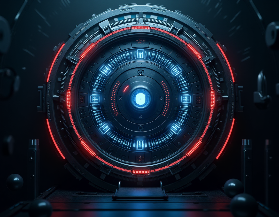 Massive digital lock with rotating cipher rings